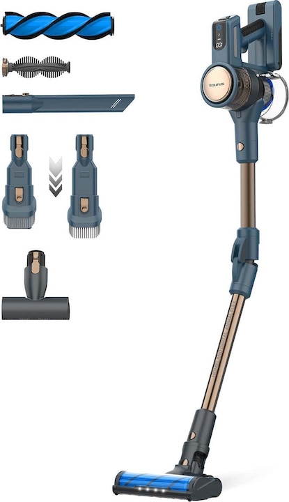 Actual product image Taurus HOMELAND DIGITAL ANIMAL FLEX Upright Vacuum Cleaner Black Blue Gold Bagless