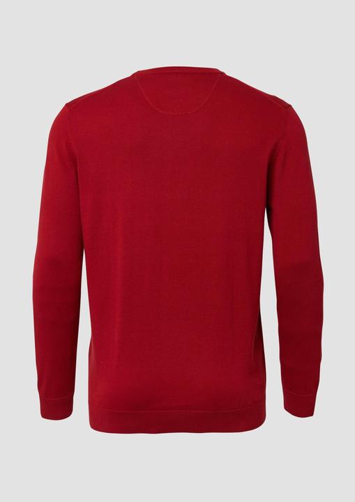Produktbild s.Oliver Strickpullover Baumwollpullover mit Logo-Stickerei (5XL)