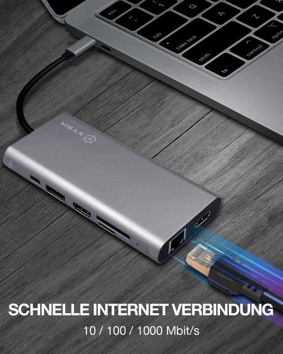 Image du produit Icy Box IB-DK4050-CPD (USB-C, 12 Ports)
