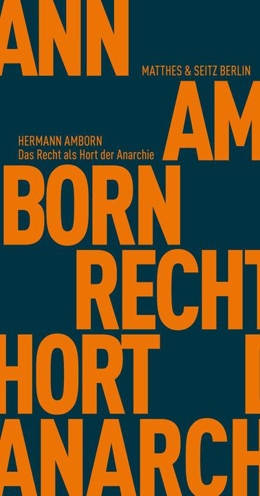 Produktbild Das Recht als Hort der Anarchie (Deutsch, Hermann Amborn, 2016)