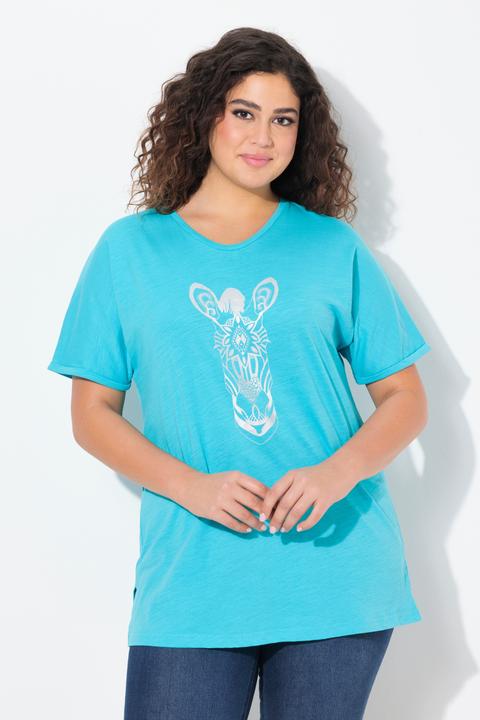 Produktbild Ulla Popken T-Shirt, Tiermotiv, Oversized, V-Ausschnitt, Halbarm (50, 52)