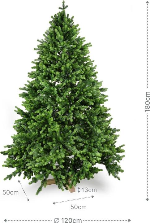 Produktbild Hermex Weihnachtsbaum 180cm Kunsttanne Christbaum Tannenbaum Tanne Xmas-Baum (180 cm)