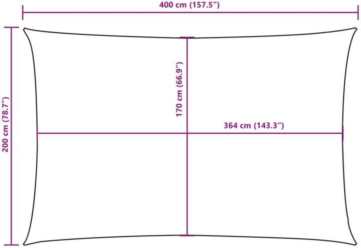Produktbild vidaXL Sonnensegel (200 x 400 cm)