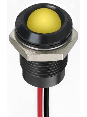 Produktbild RS PRO 14mm prom IP67 sealed black LED,yel 20mA
