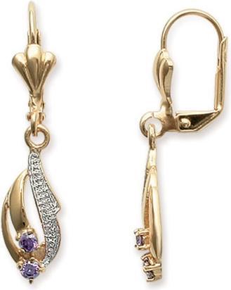 Produktbild Lara Vergoldete OHRRINGE – ANHÄNGER – ZWEIFARBIG – S. VergoldeteETHYST