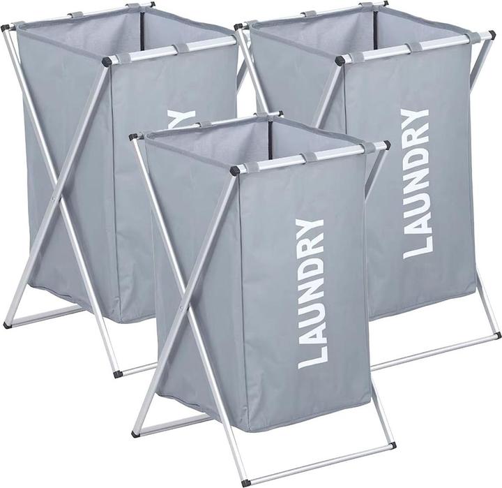 König Design 3 Stück Wäschesammler Fächer Wäschebox Wäschetruhe Wäschetrenner Wäschesortierer
