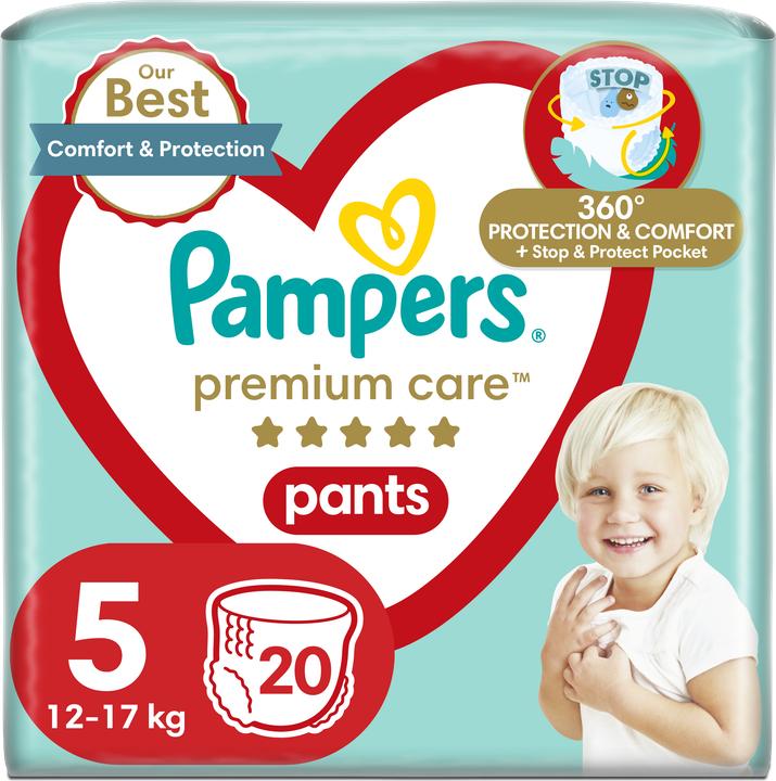 Actual product image Pampers Premium Care 5 Size Diapers-Panties, 20 Pants, 12-17kg (Size 5, Pack, 20 pcs.)
