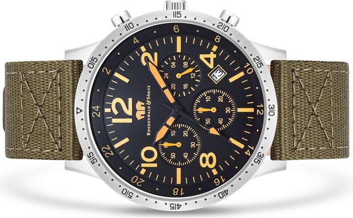 Produktbild Herren Chronograph Flight Captain Nylon Schwarz - 34130 (Chronograph, 43.80 mm)