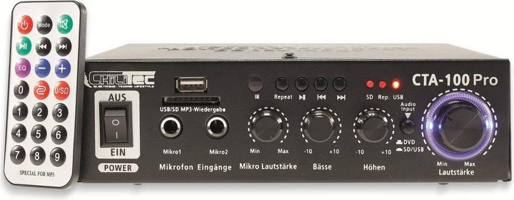 Chilitec Mini-HiFi-Verstärker CTA-100 pro, USB, Fernbedienung, Bluetooth