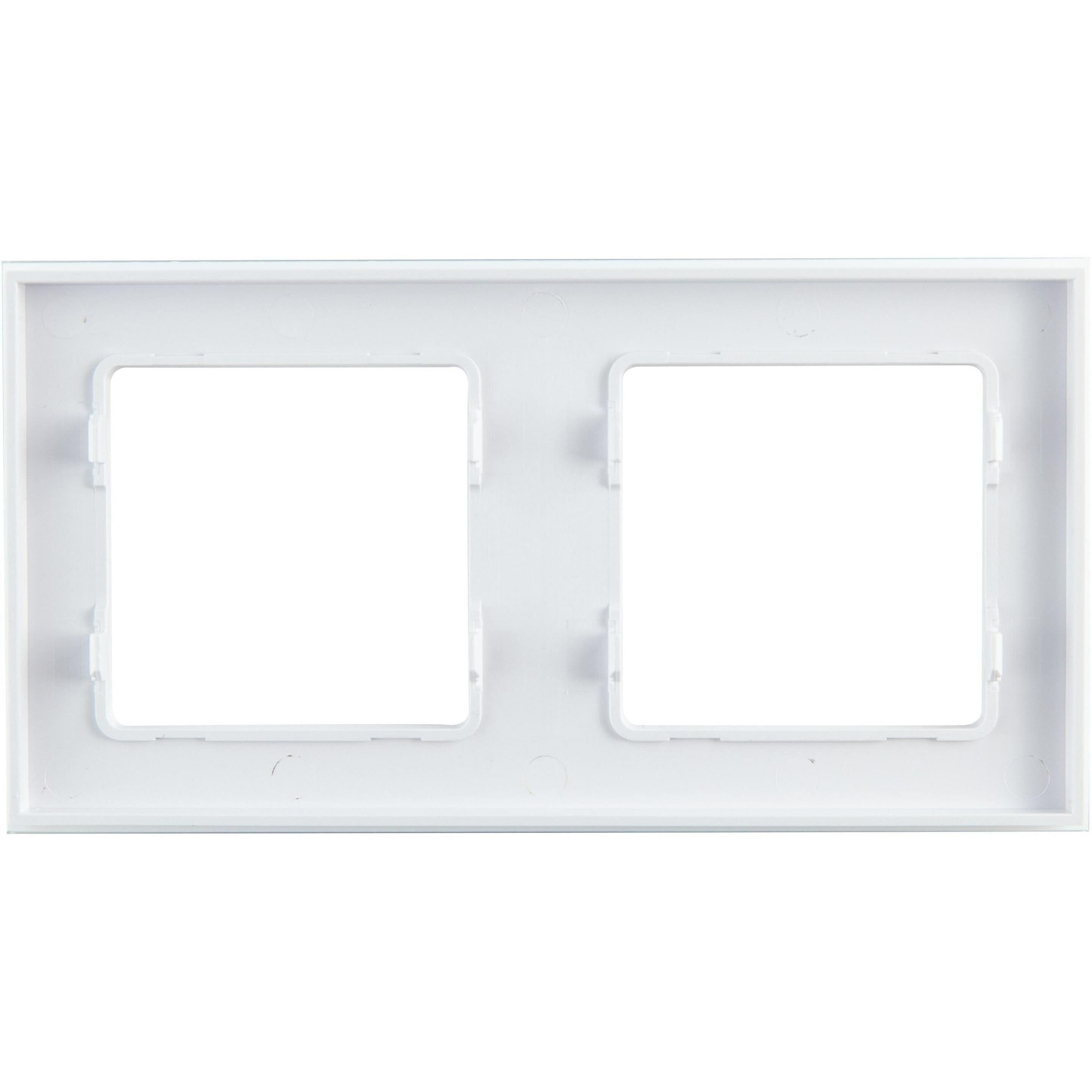 Thumbnail - Shelly, Zubehör Schalterprogramm, Accessories · Wall Frame 2 · Wandtaster Rahmen 2-fach · Weiss