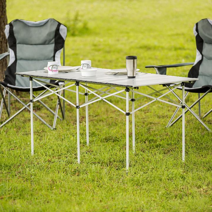 Actual product image tectake Camping folding table