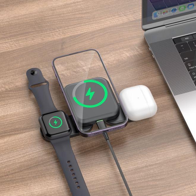 Image du produit Budi Chargeur sans fil 3 en 1, 15W (20 W)