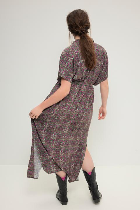 Immagine prodotto Studio Untold Maxi abito dal taglio oversize con stampa Paisley, collo da camicia e abbottonatura (46, 48)