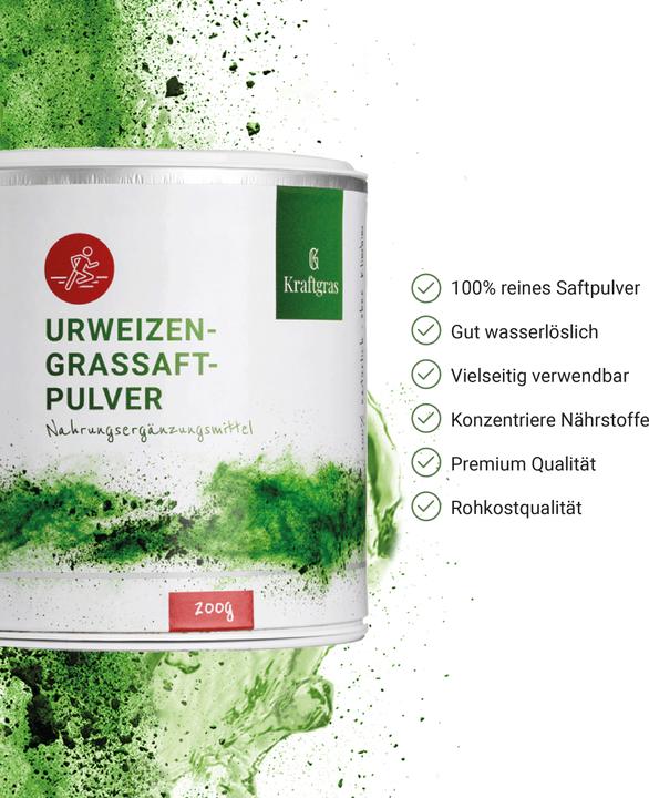 Produktbild Kraftgras Ur-Weizengras-Saftpulver (1 Stück, Pulver, 200 g)