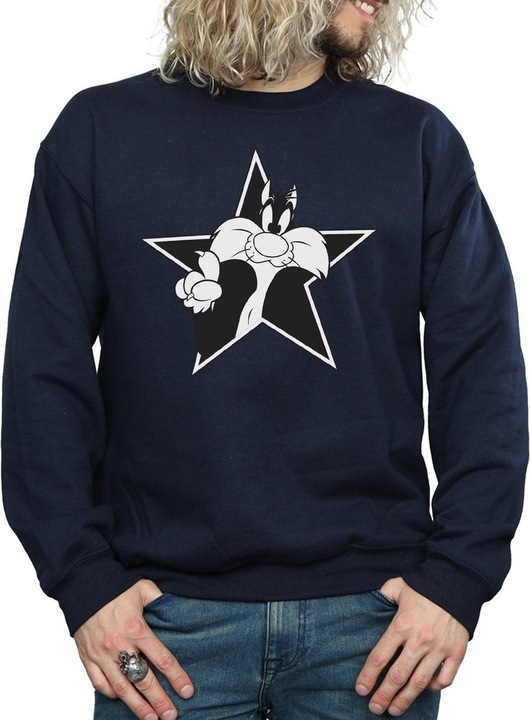 Produktbild Looney Tunes Sylvester Mono Star Sweatshirt (S)
