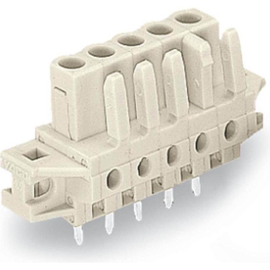 Wago Connettore femmina diritto THT, Cavo + Spina elettrica, Grigio