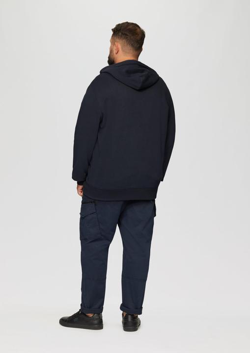 Produktbild S.Oliver Sweatshirt Jacke Sweatshirt-Jacke mit Kapuze und Logo (4XL)