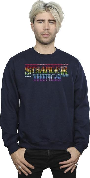 Immagine prodotto Netflix Stranger Things Rainbow Dot Logo Felpa Uomo (4XL)