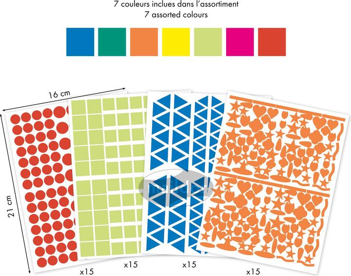 Image du produit My Mandarine Basiques, Sach 60pl 16x21cm, Multiformes géométriques - Assortis