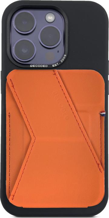 Actual product image Decoded Silicone MagSafe Card Stand Sleeve Apricot Crush