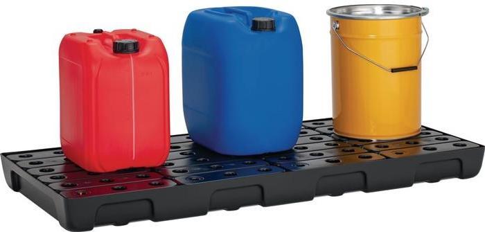 Image du produit Cemo Bac de rétention 44l L1295xl595xH95mm PE avec grille PE et détecteur de fuite