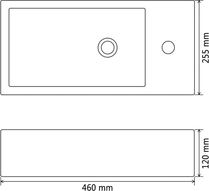 Actual product image vidaXL Becken (460 mm, 255 mm)