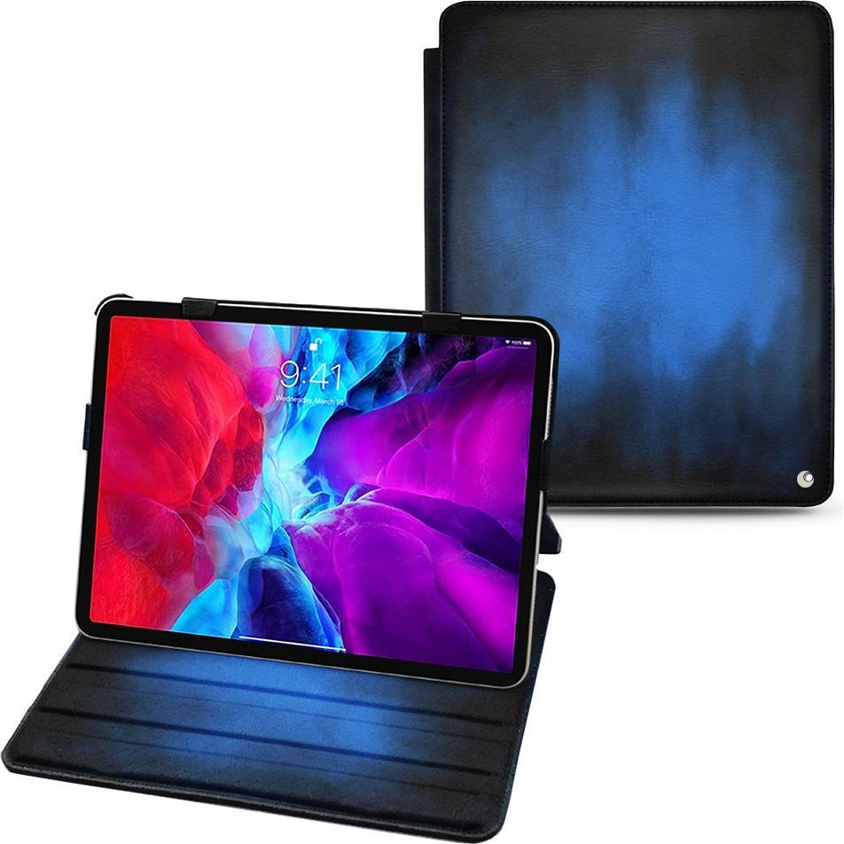 Noreve Lederschutzhülle horizontal (iPad Pro 12.9 2020 (4. Gen)), Tablet Hülle, Blau