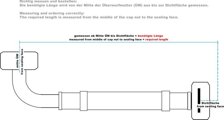 Produktbild Wiltec Stahlflex-Wasserschlauch 0.5m DN25 33,7mm für Hauswasserwerke