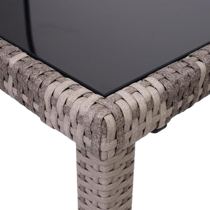 Immagine prodotto Swisshandel24 Tavolo in Poly Rattan, Tavolo da giardino, Tavolo da balcone, 120x75cm - Grigio (120 cm)