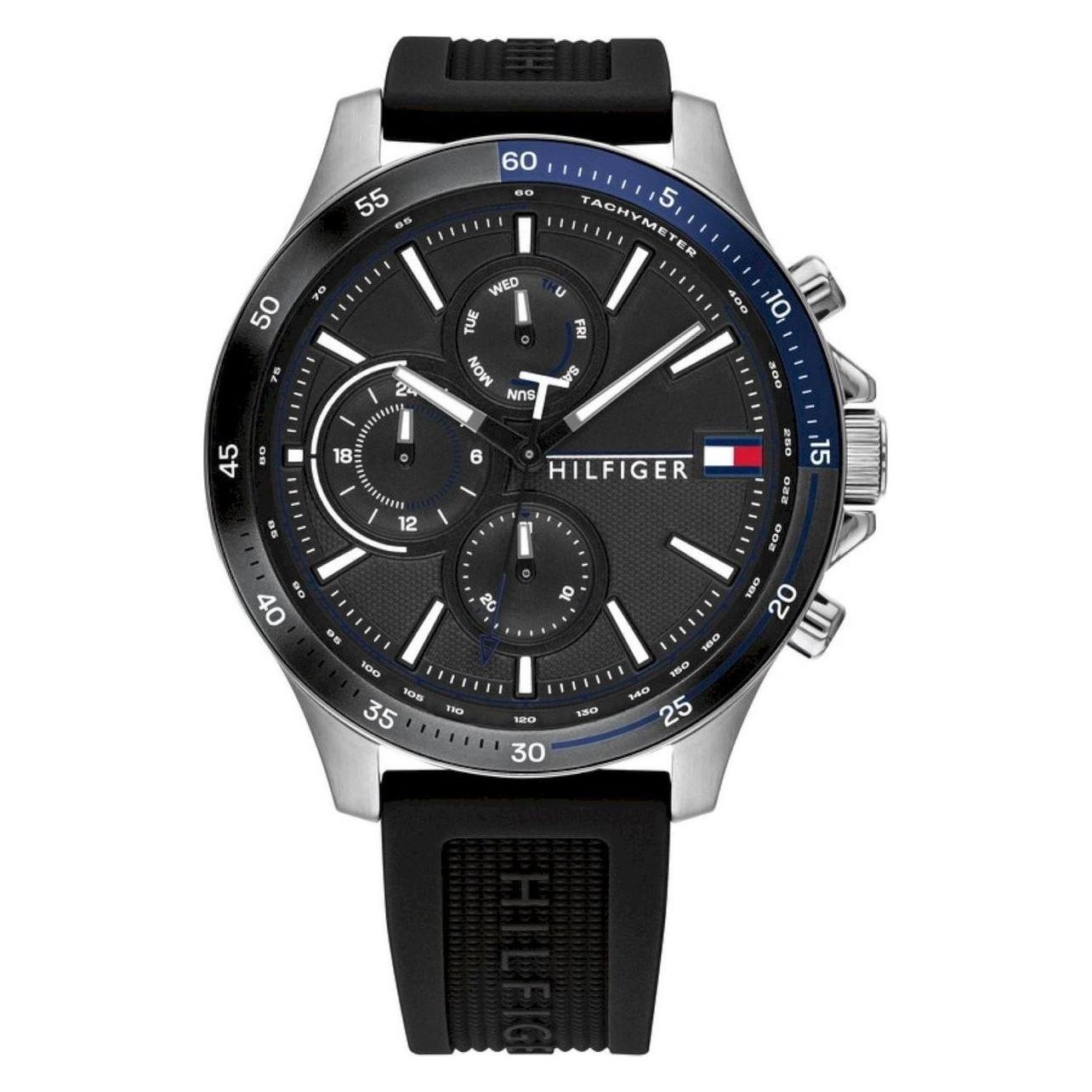 Tommy Hilfiger, Armbanduhr, MÄNnlich 1791724 Bank (zf023d), Silber