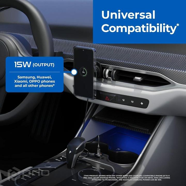 Produktbild prio 15W Wireless Car Charger MAG (USB C) black