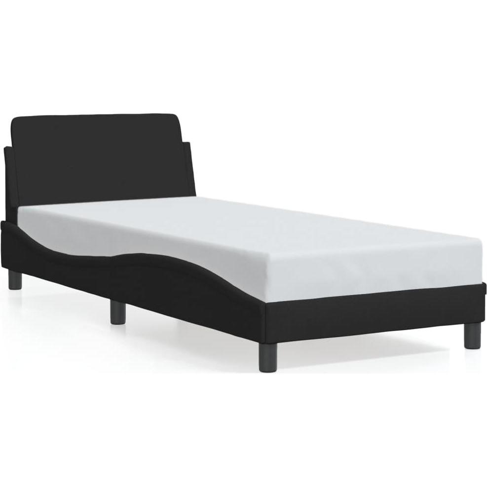 VidaXL, Bett, Bettgestell mit Kopfteil Stoff (90 x 200 cm)
