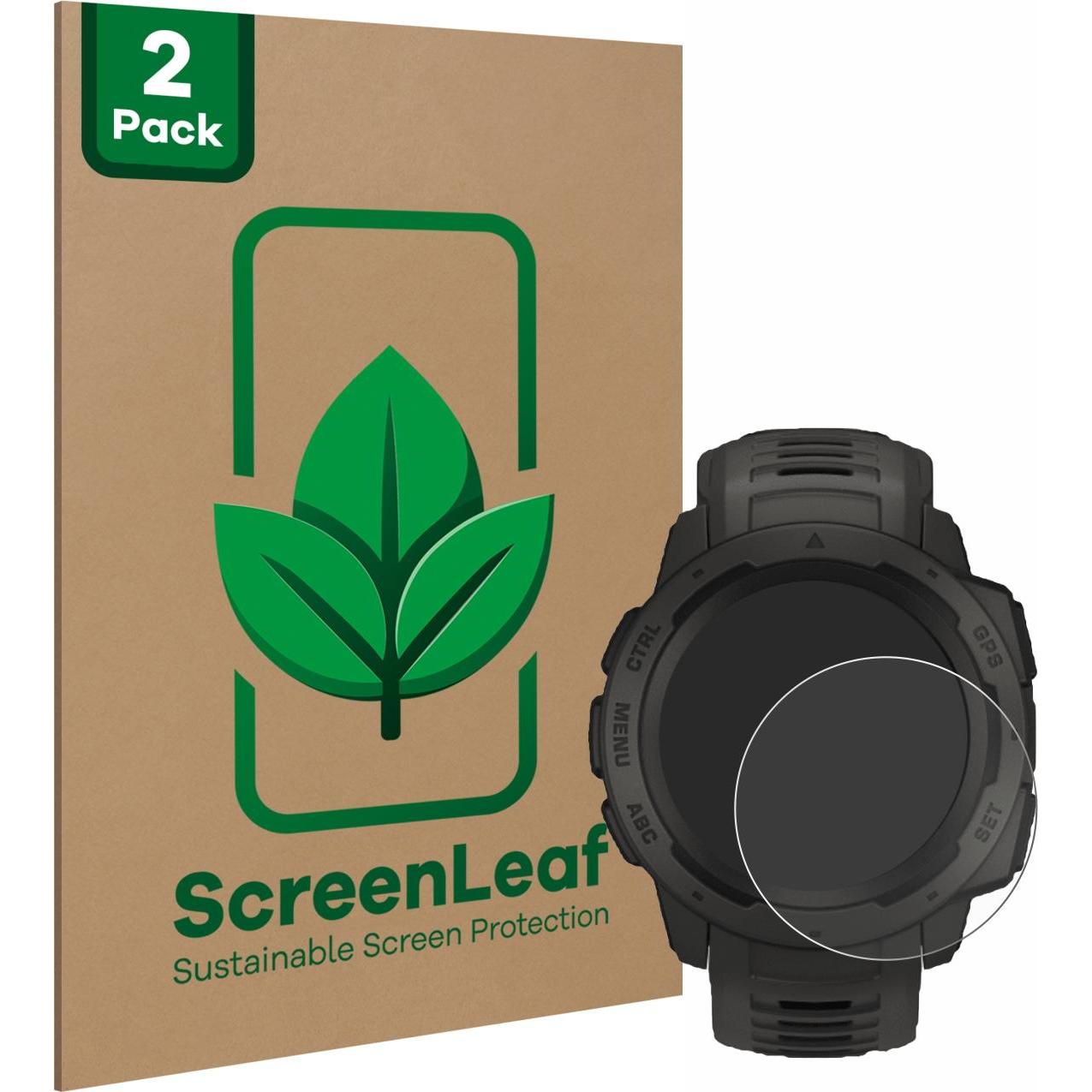 ScreenLeaf Schutzfolie nachhaltiger Displayschutz Displayschutzfolie Folie Klar Transparent, Smartwatch Schutzfolie, Tra...