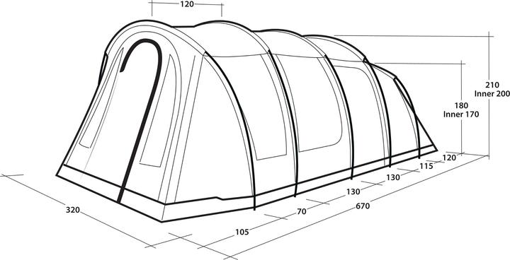 Produktbild Outwell Phoenix 5 (Tunnelzelt, 28.10 kg, 5 Personen)