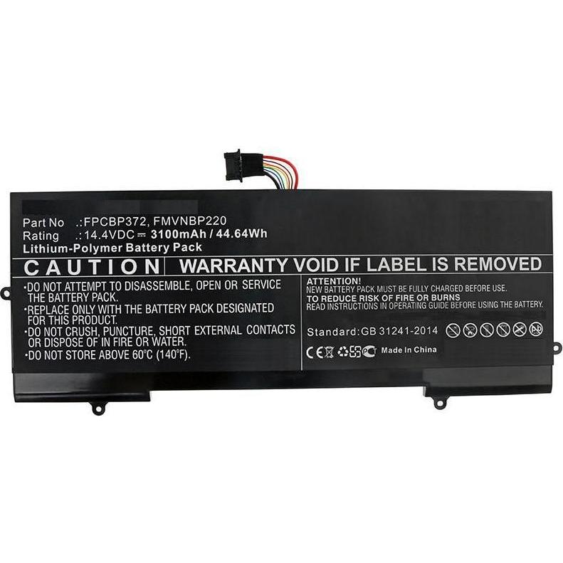 CoreParts Laptop Battery for Fujitsu (1 Zellen, 3100 mAh), Notebook Akku, Schwarz