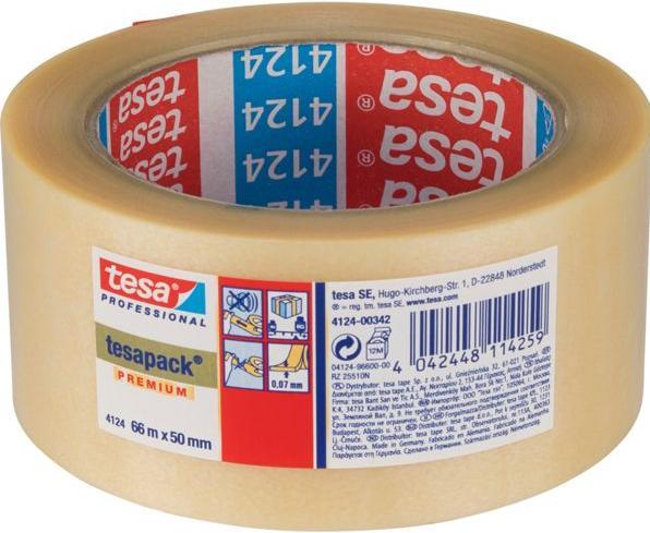 Actual product image tesa pack 4124 PVC - Premium packing tape for the secure sealing of heavy packages (manual or (50 mm)