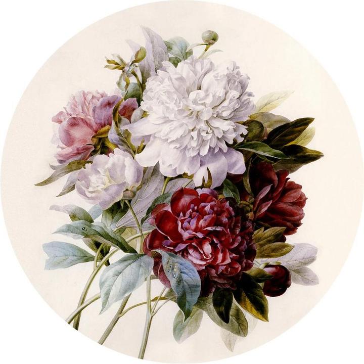 Actual product image Trenddeko Bouquet of peonies - round (Ø 30 cm)
