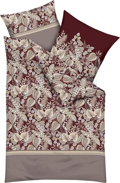 Produktbild Kaeppel Single Jersey Bettwäsche Tika burgund (Bettwäsche Set, 155x220 cm + 80x80 cm)