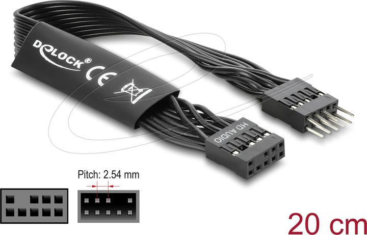 Delock HD Audio Flachbandkabel Mainboard Verlängerungskabel (0.20 m)