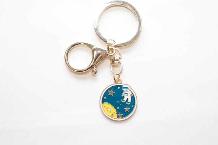Actual product image Yuko B. Astronaut keyring pendant