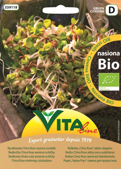 Vita Line China Rose Organic Radish Seeds for 20 g Sprouts - Vita -Line (41141cin0cs, VG9050, 198005)