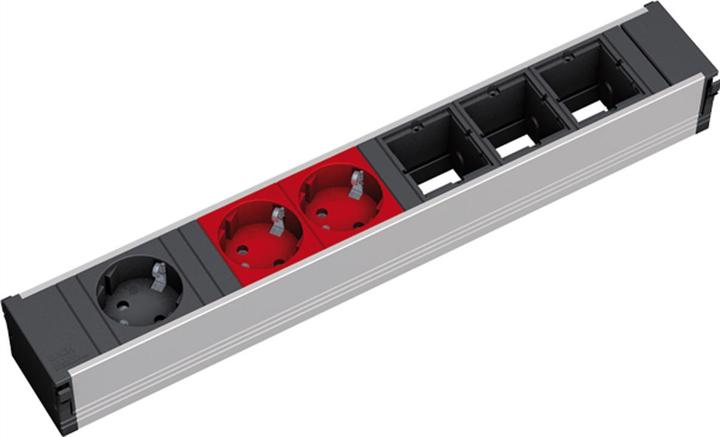 Actual product image Bachmann CONI 1xCEE7/3 2xCEE7/3 red protective contact 1xblack+2xred (3 x, CEE 7/3, 0.10 m)