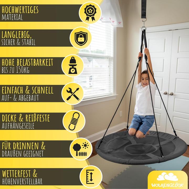 Produktbild Wolkenglück Höhenverstellbare Nestschaukel für Kinder & Erwachsene