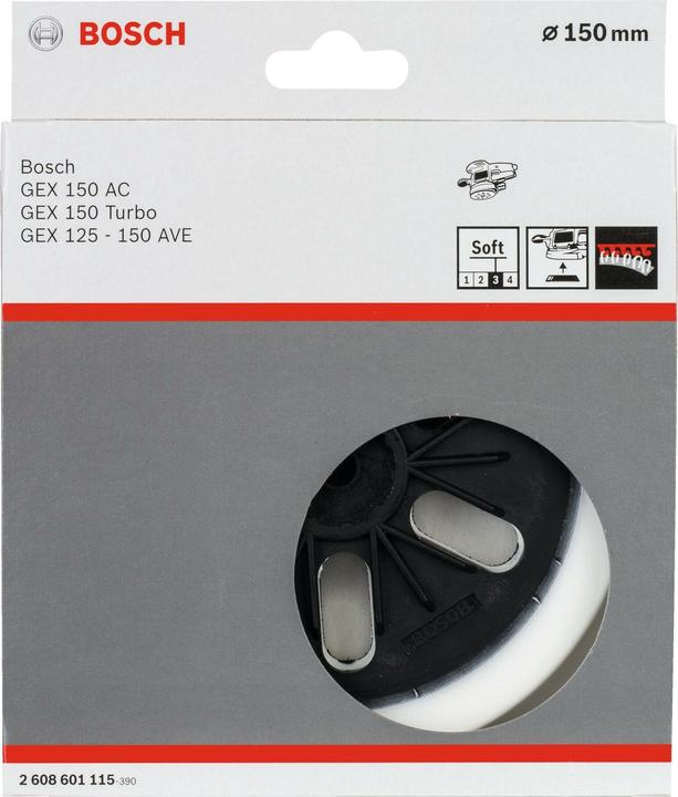 Image du produit Bosch Professional Zubehör Disque abrasif doux, 150 mm, pour GEX 125-150 AVE, GEX 150 AC, GEX 150