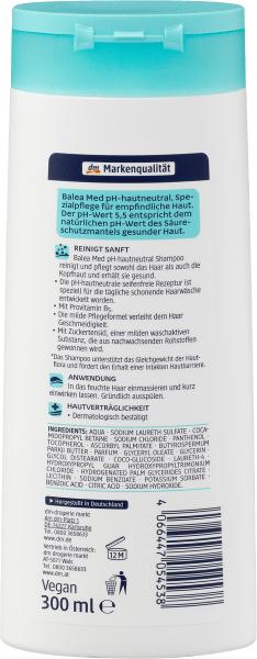 Actual product image dm Balea MED Ph 5.5 skin neutral (300 ml, Liquid shampoo)