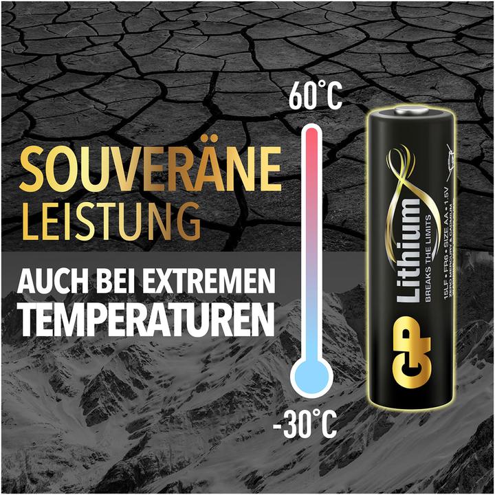 Produktbild GP Batteries GP LithiumBatterien Excellent (4 Stk., AA)