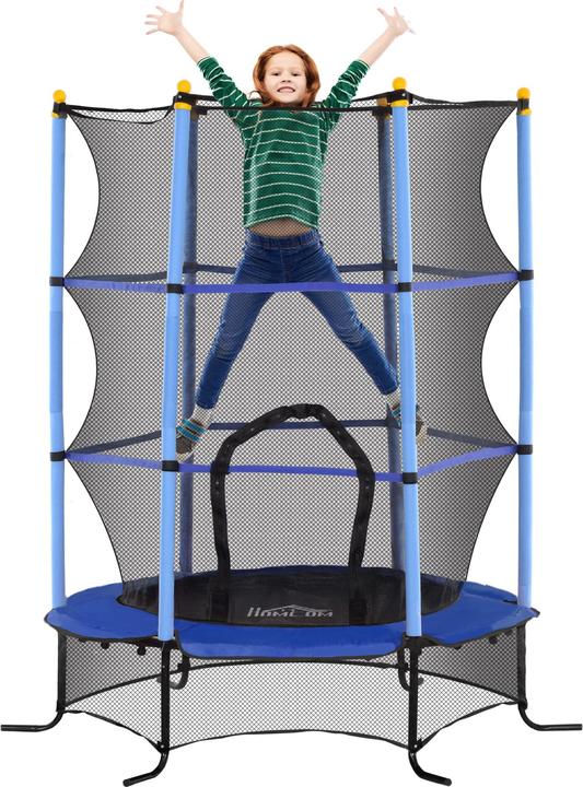 Produktbild Homcom Kindertrampolin Stahl, Kunststoff Blau (163 cm)