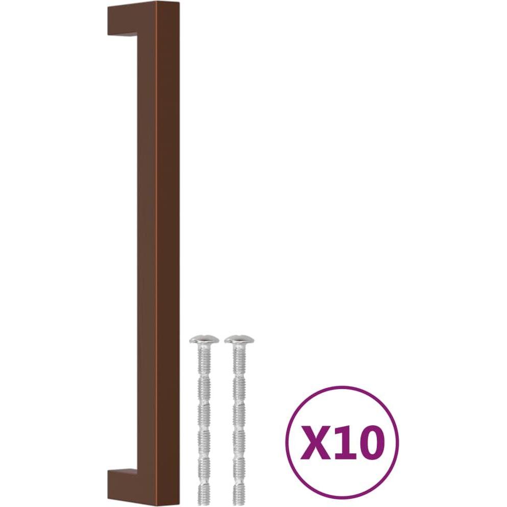 Thumbnail - VidaXL, Möbelgriff, Möbelgriffe 10 Stk. Bronzen 192 mm Edelstahl,Farbe