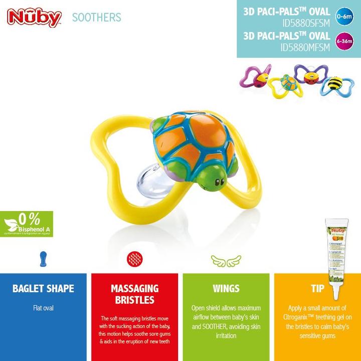 Actual product image Nuby Paci-Pals (1 x, 6 - 36 M.)
