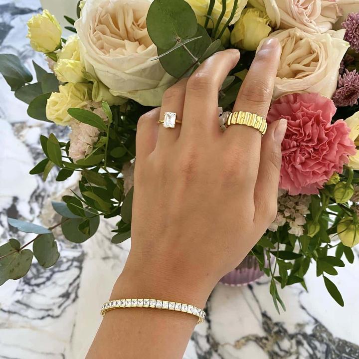 Immagine prodotto Candy Bracciale Lovin, argento sterling 925, placcato oro (20 cm, Argento 925, Placcato oro 18k)